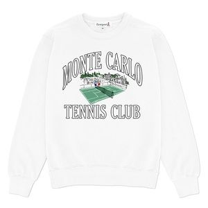 Firstport Monte Carlo Tennis Club Crewneck - White
